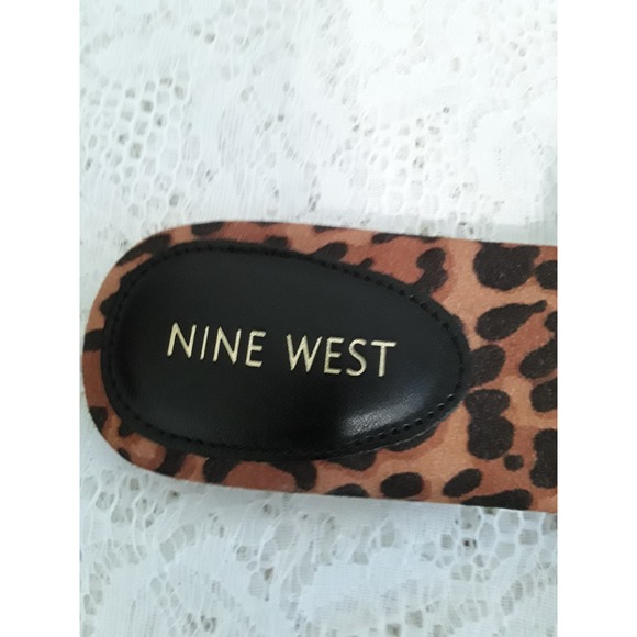 Nine West Sz 6M BLAISE Leopard Animal Print Sandals Shoes NIB - Picture 3 of 7